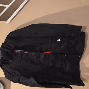 Hunter Red Hooded Rain Jacket
